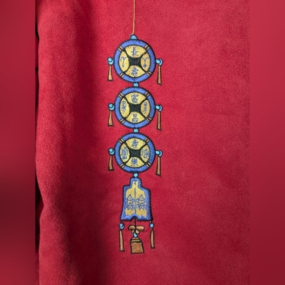 Chico's size 3 button down shirt with embroidery - Picture 10 of 13